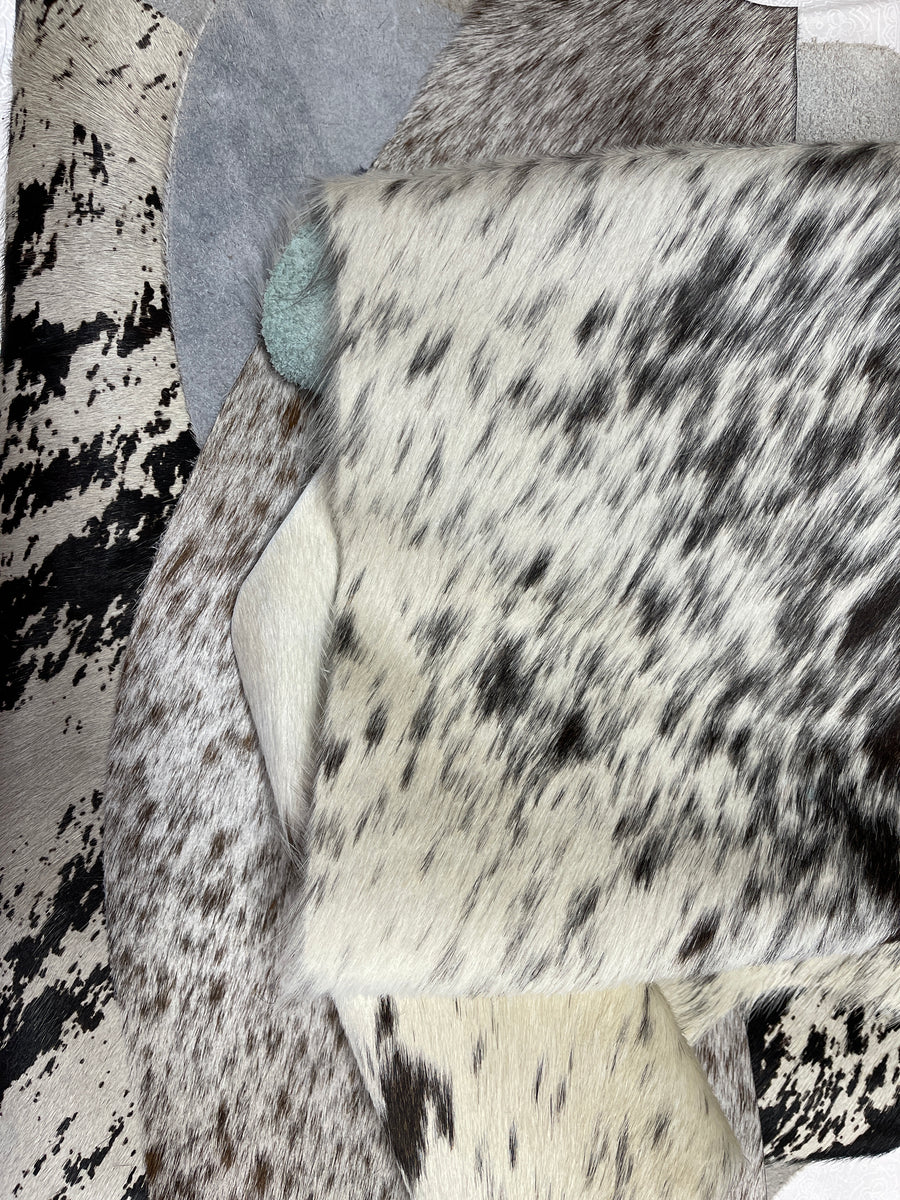 Hair on Hide Leather pieces - 1 pound bag