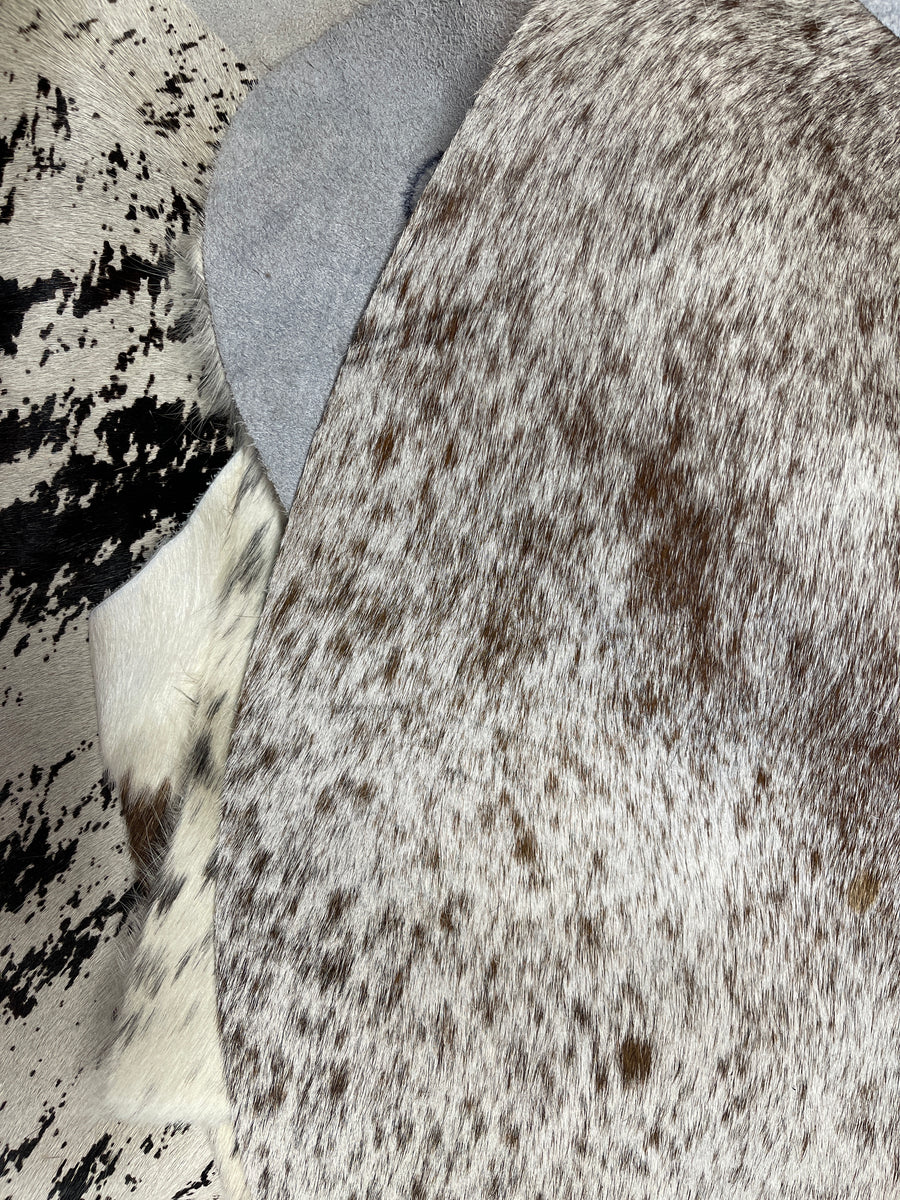Hair on Hide Leather pieces - 1 pound bag
