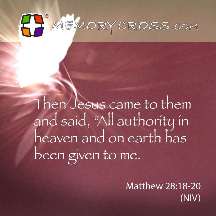 Matthew 28:18-20 NIV 24 to a pack size: 3 3/8 x 3 3/8