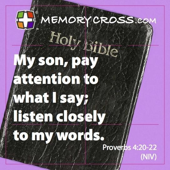 Proverbs 4:20 - 24 cards per pack