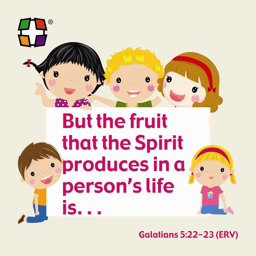 Fruit of the Spirit Scripture Card 24 per pack. Size: 3 3/8 x 3 3/8