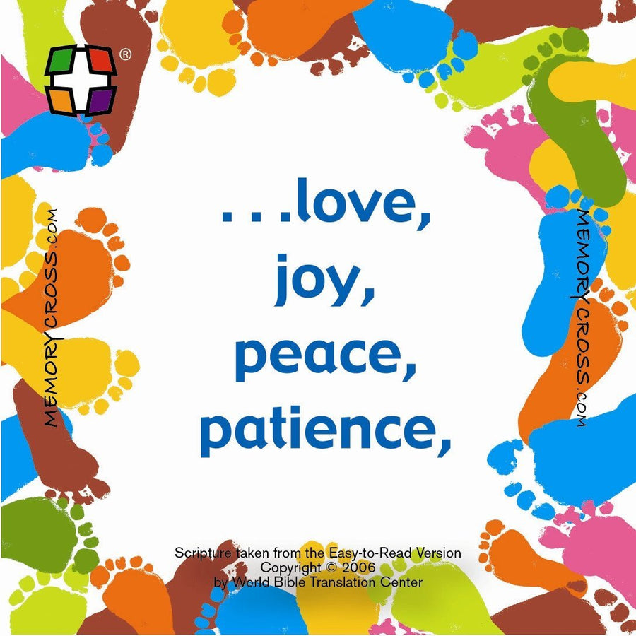 Fruit of the Spirit Scripture Card 24 per pack. Size: 3 3/8 x 3 3/8