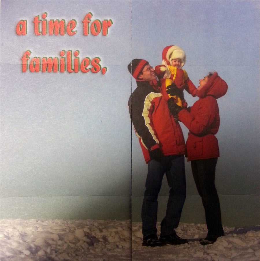 Christmas Card - Christmas Greetings Memory Cross Christmas Card. - 12 to a pack & envelopes size: 6 x 6
