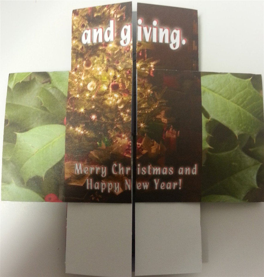 Christmas Card - Christmas Greetings Memory Cross Christmas Card. - 12 to a pack & envelopes size: 6 x 6