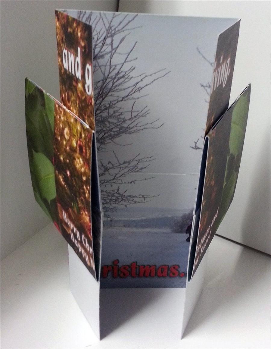 Christmas Card - Christmas Greetings Memory Cross Christmas Card. - 12 to a pack & envelopes size: 6 x 6