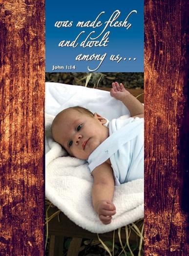 Christmas Card - The Word Made Flesh - 12 to a pack & envelopes size: 7 x 5 1/8-1