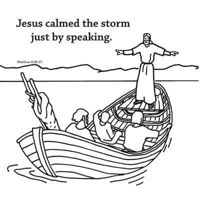 Jesus Calms the Storm   - 12/Pk Size: 6 x 6