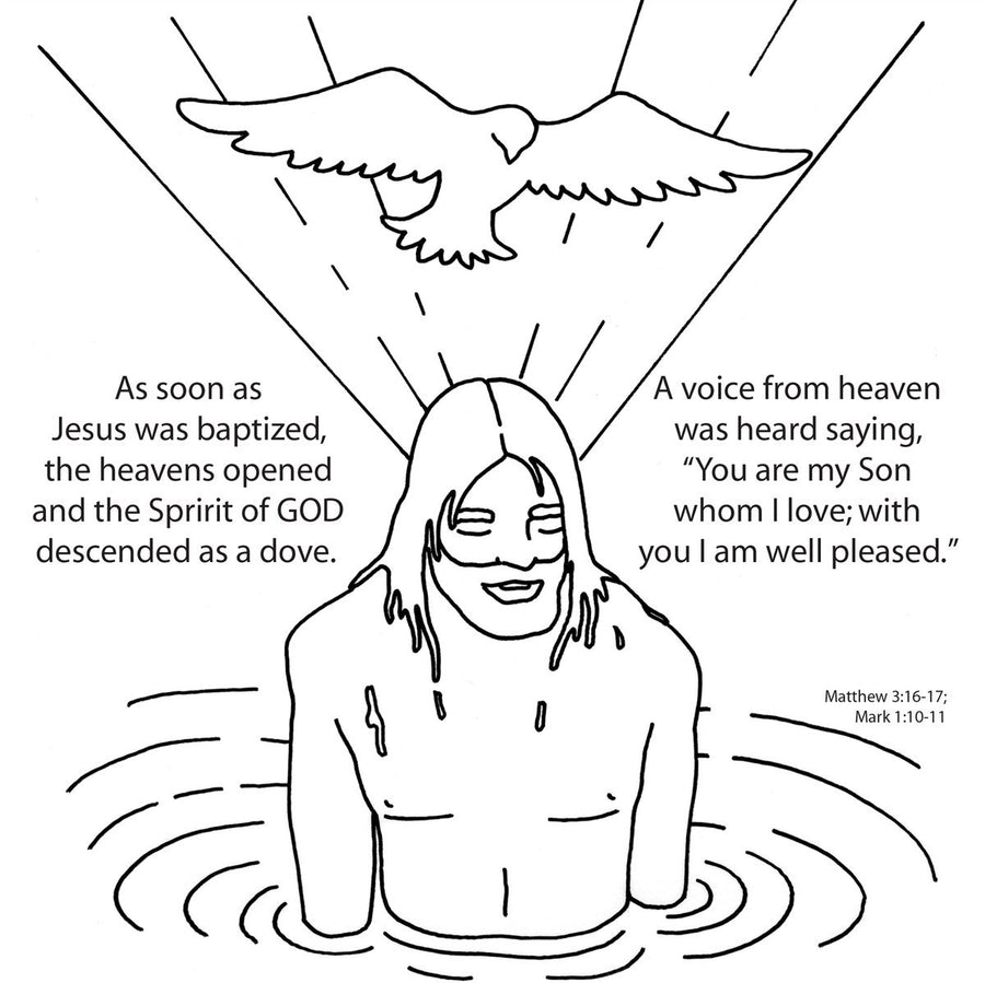 John the Baptist Coloring Card - 12/Pk. Size: 6 x 6