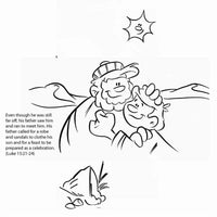 Thumbnail for Parable of the Prodigal Son Bible Story Card. 12/Pk. Size: 6 x 6