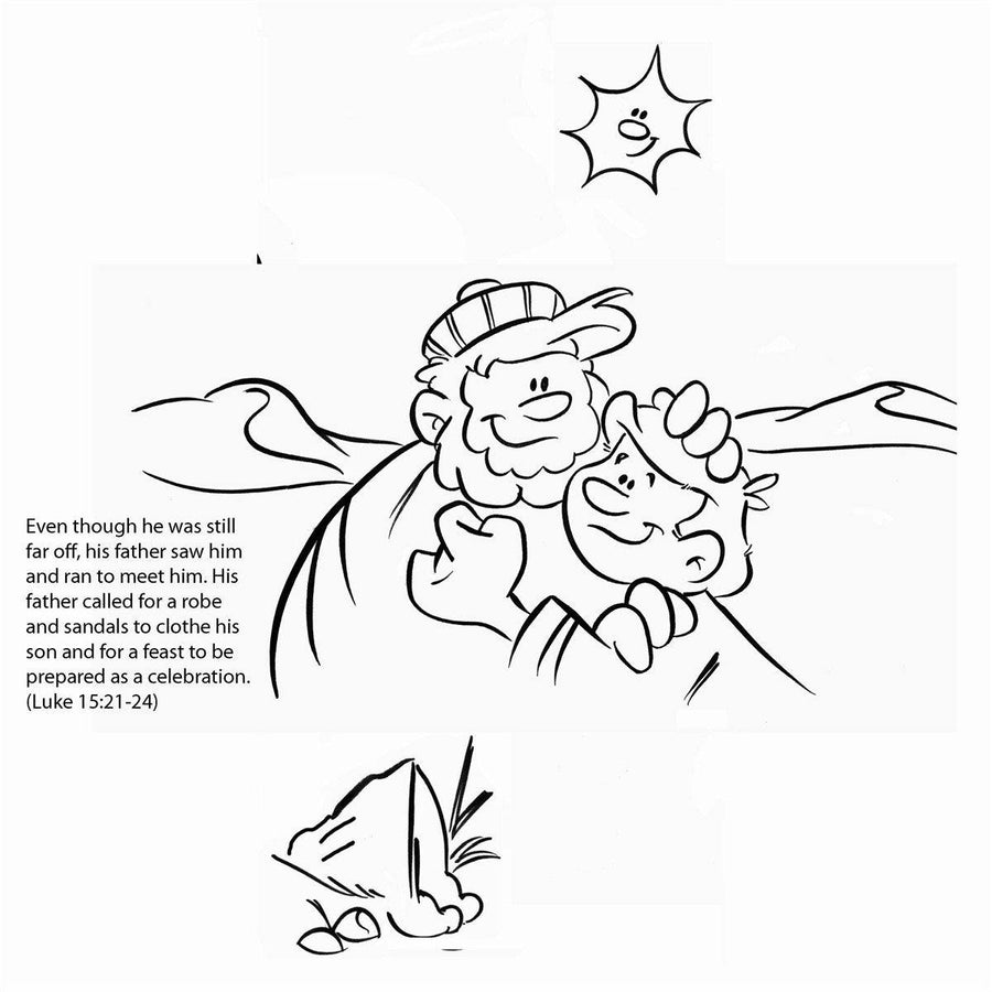 Parable of the Prodigal Son Bible Story Card. 12/Pk. Size: 6 x 6