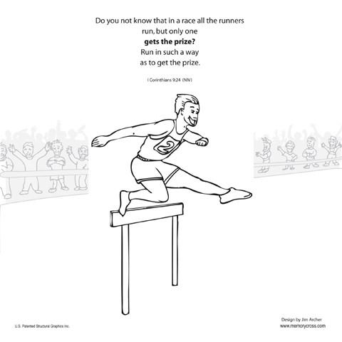 Let Us Run the Race Coloring Card 12/Pk Size: 7 x 7