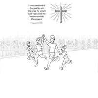 Thumbnail for Let Us Run the Race Coloring Card 12/Pk Size: 7 x 7