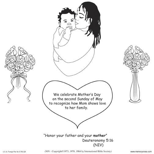 Mother's Day Coloring card - 12/pk Size: 7 x 7