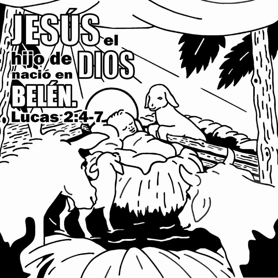 Jesus Loves Me Coloring Card Spanish version - 12/pk Size: 6 x 6