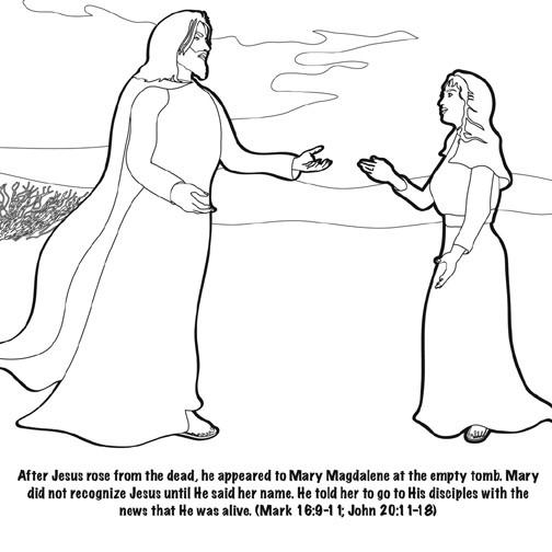 Jesus Lives the Road to Emmaus Coloring Card - 12/pk Size: 7 x 7
