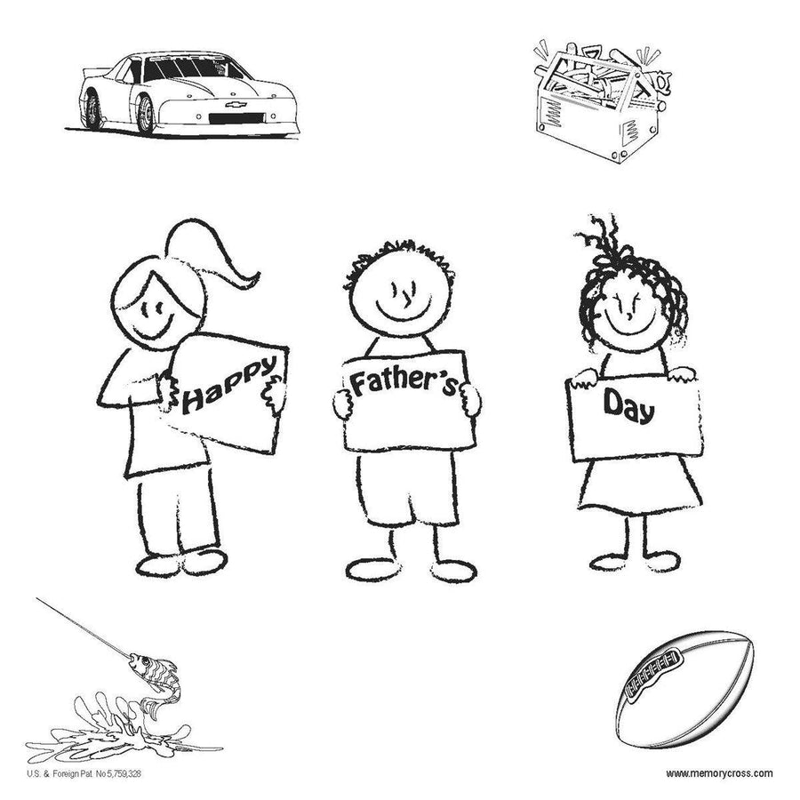 Father's Day Memory Cross Card - Pack of 12. Size: 7 x 7