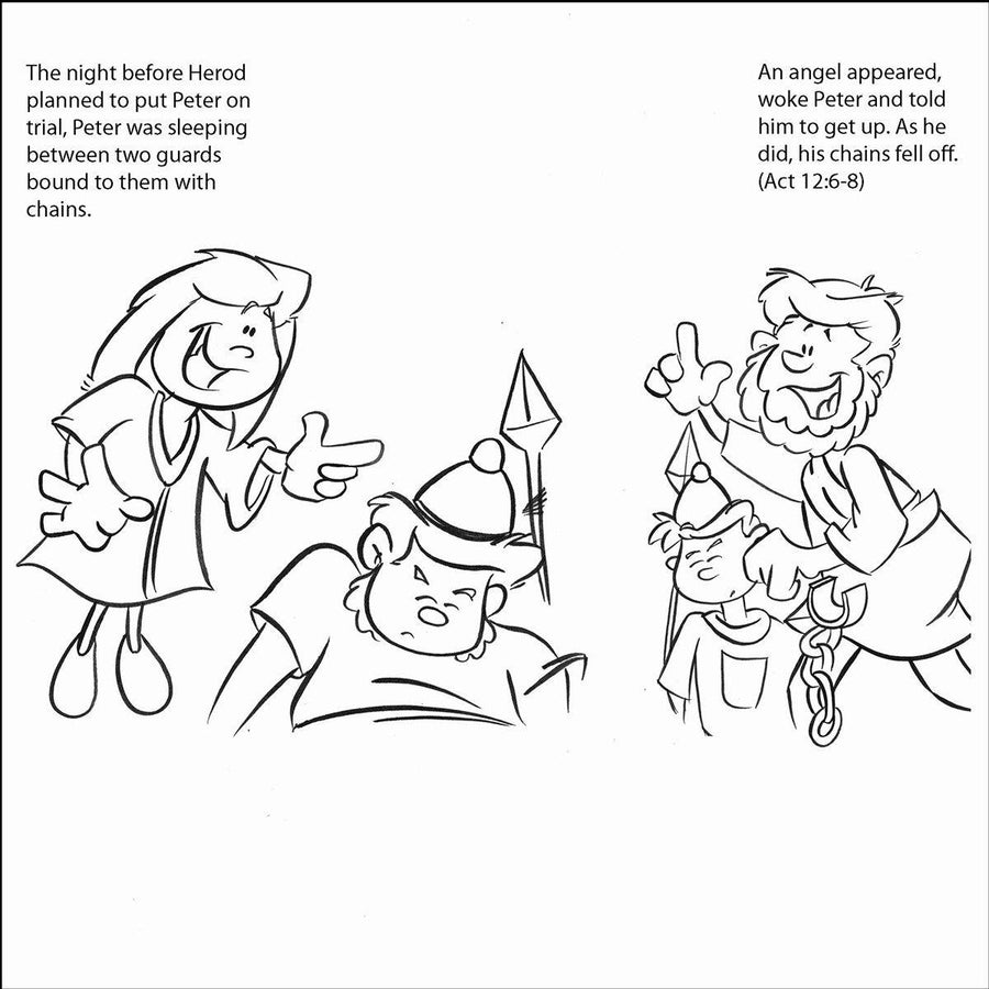 God frees Peter From Prison - 12/Pk Size: 6 x 6