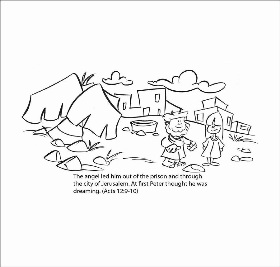 God frees Peter From Prison - 12/Pk Size: 6 x 6
