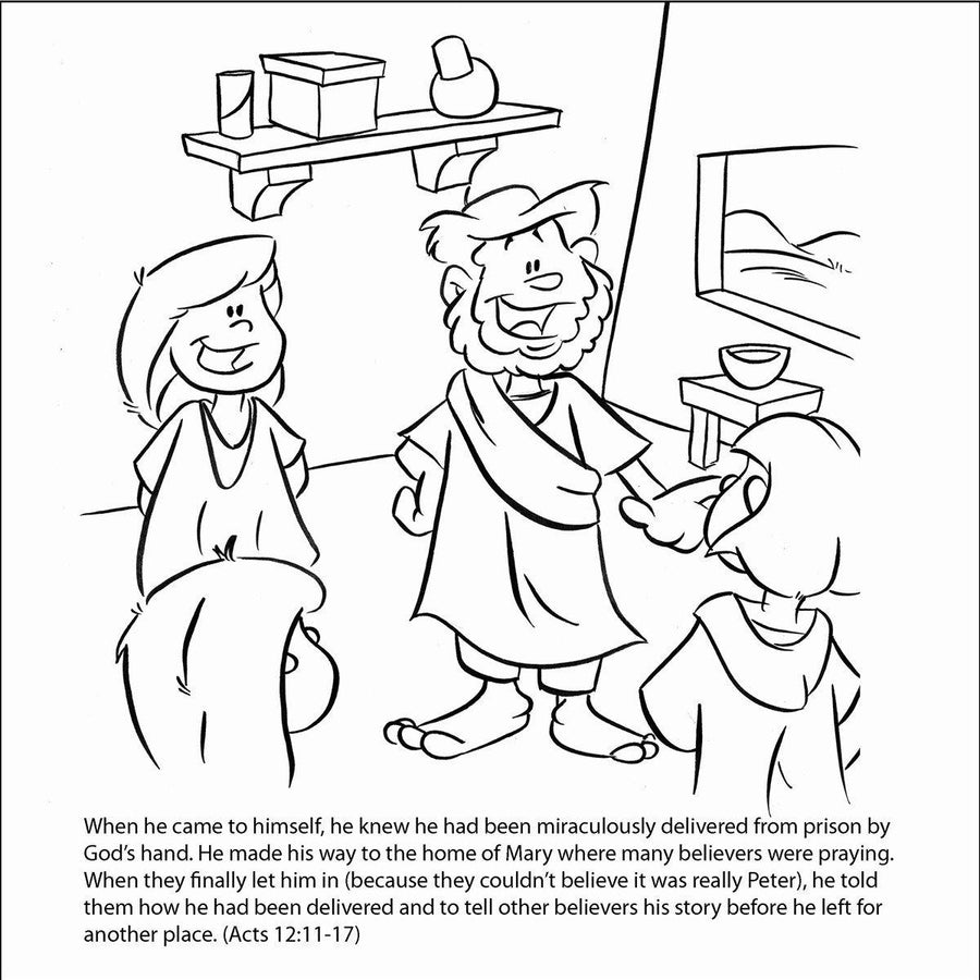 God frees Peter From Prison - 12/Pk Size: 6 x 6