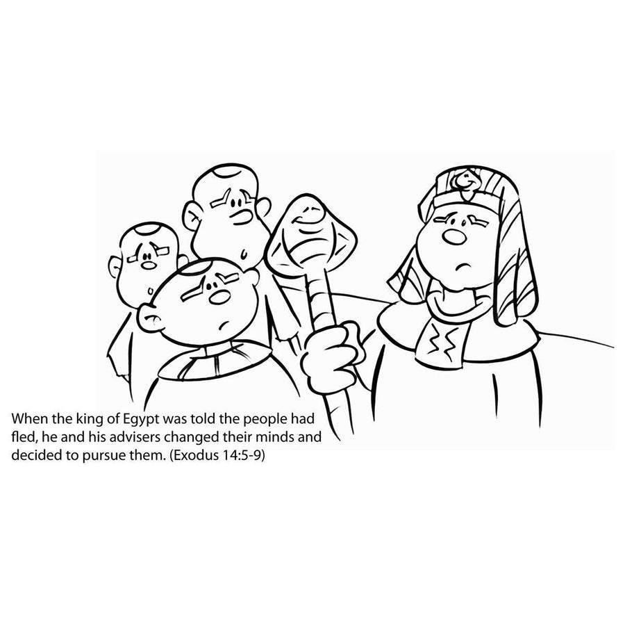 Moses Parting the Red Sea Bible Story Card - 12/Pk size: 6 x 6