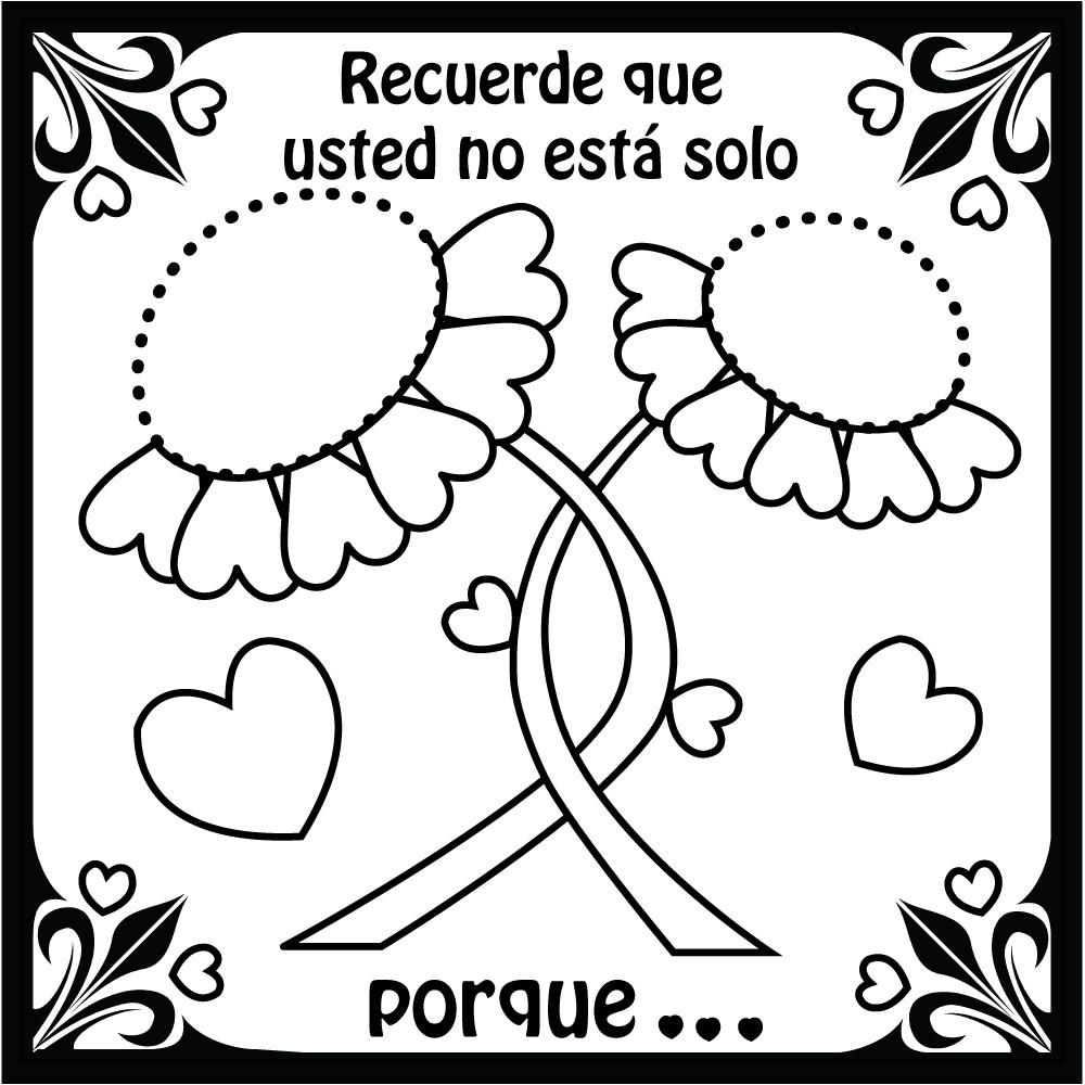Spanish God's Love Doodle Coloring Card 12/Pk.  Size: 6 x 6
