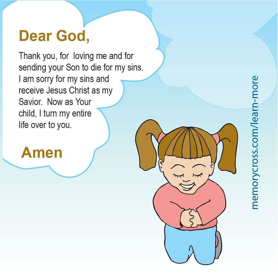 ABC Plan of Salvation for Kids - 24 cards per pack. Size: 3 3/8 x 3 3/8