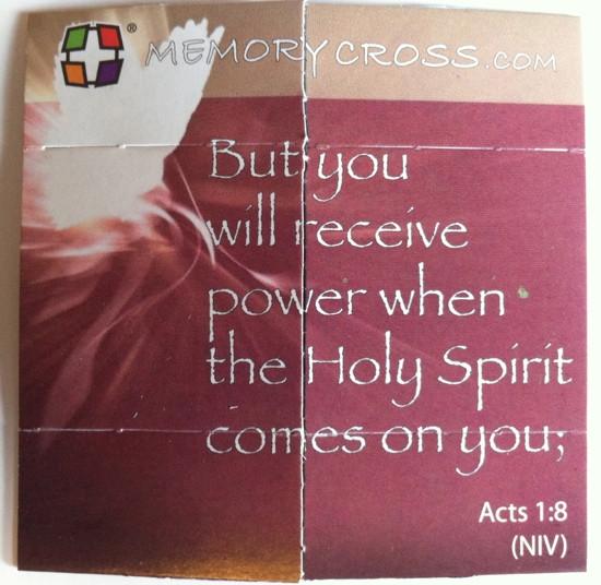 Pentecost Acts 1:8 - 24 to a pack