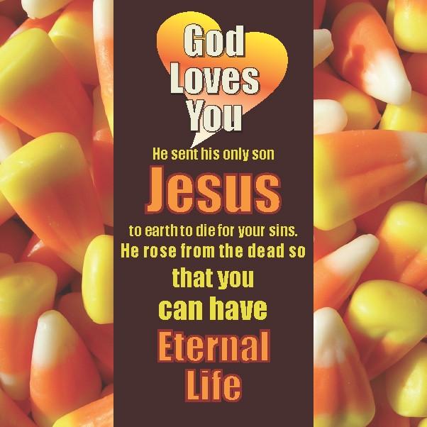 Free Candy Halloween Tract With Space For Personal Note On Back. 24/pack