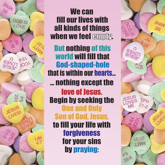 Valentine Memory Cross Card - 24 to a pack