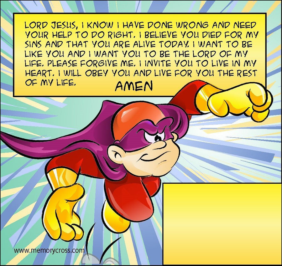 Super Hero Halloween Gospel Tract 24/pack Size: 3 3/8 x 3 3/8
