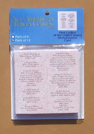 First Ladies of the United States Pack of 12