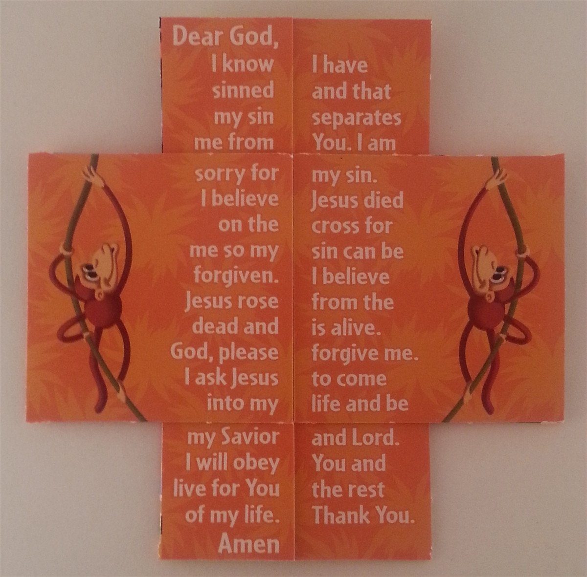 ABC Memory Cross Tract 25 per pack. A fun kid friendly way to share God's love