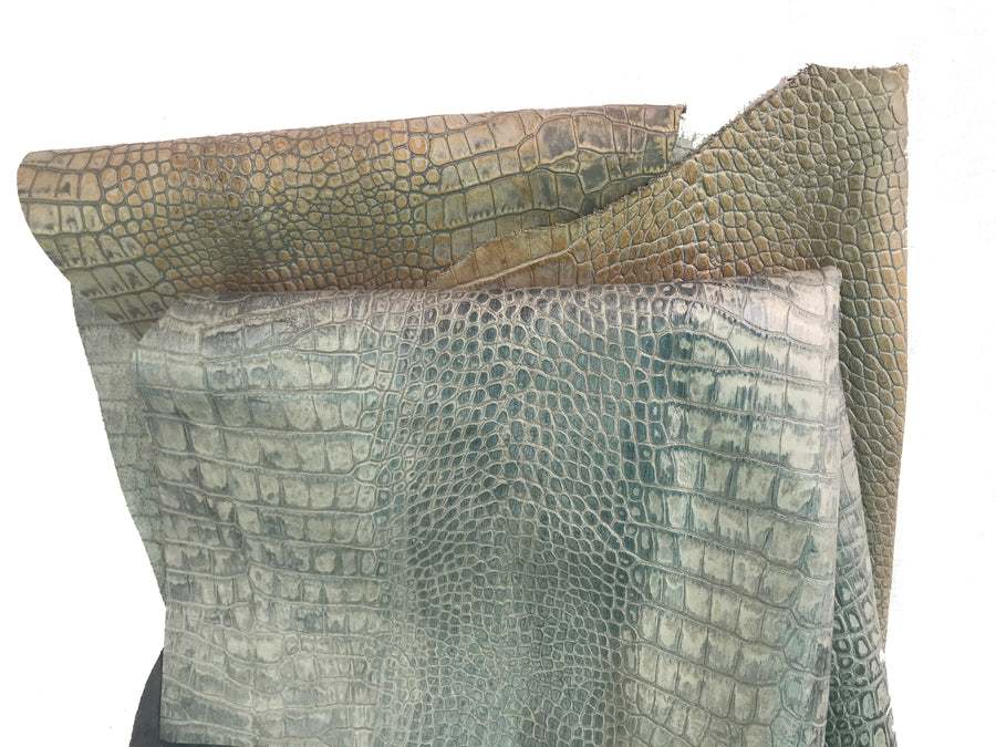 Embossed Leather Pieces - 1 lb. bag with 1-3 pieces per bag