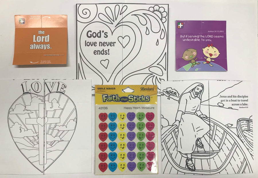 Jesus loves you encouragement pack - with crayons