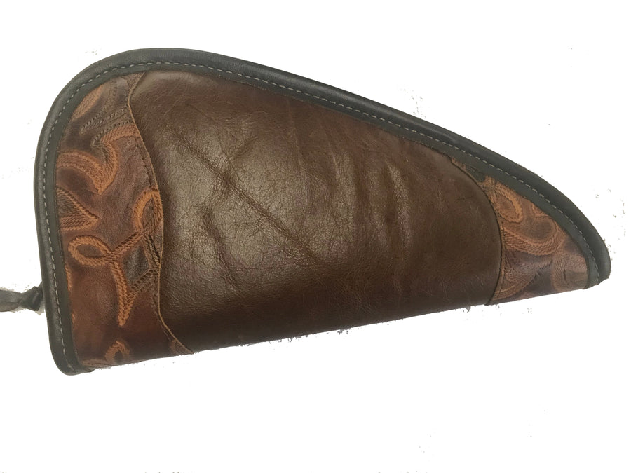 Pistol Holder Handmade in the USA Large Top-Grain Cow Leather. Size: 11 x 6"