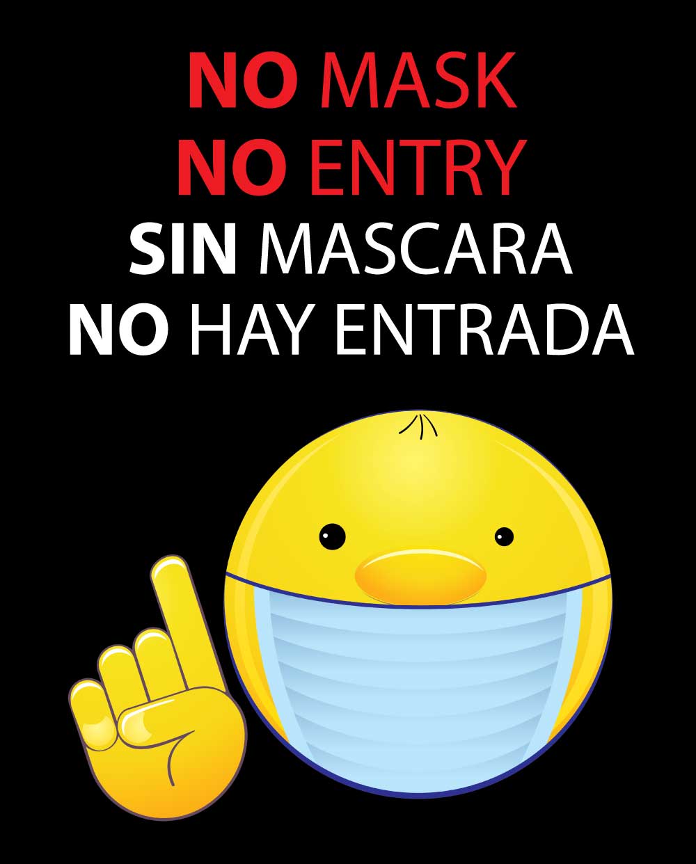 No mask no entry window cling decals
