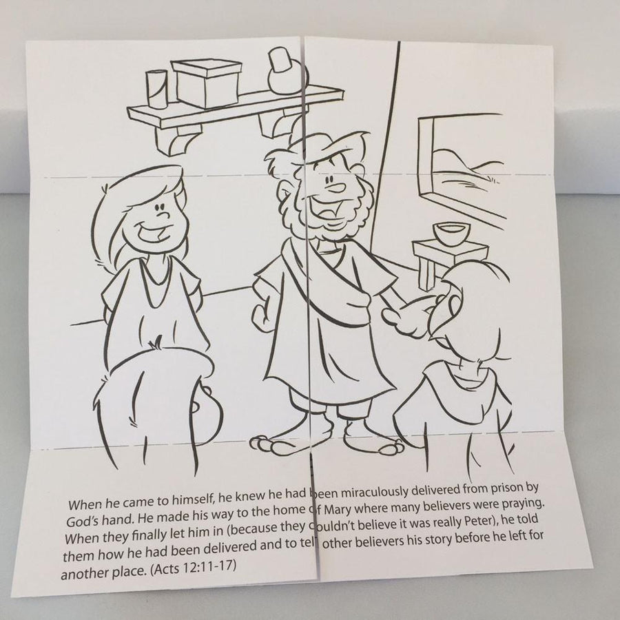 God frees Peter From Prison - 12/Pk Size: 6 x 6
