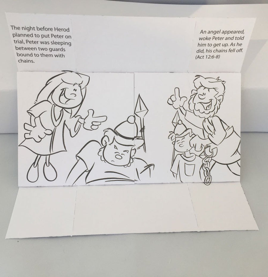 God frees Peter From Prison - 12/Pk Size: 6 x 6