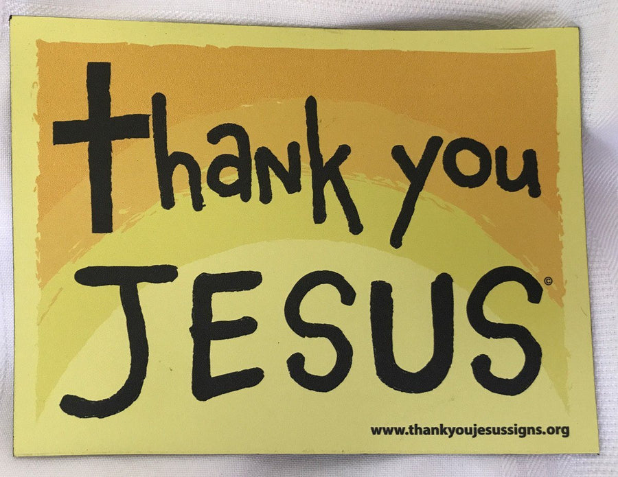 Thank You Jesus Magnets size: 6 x 4.5 - 1 per pack