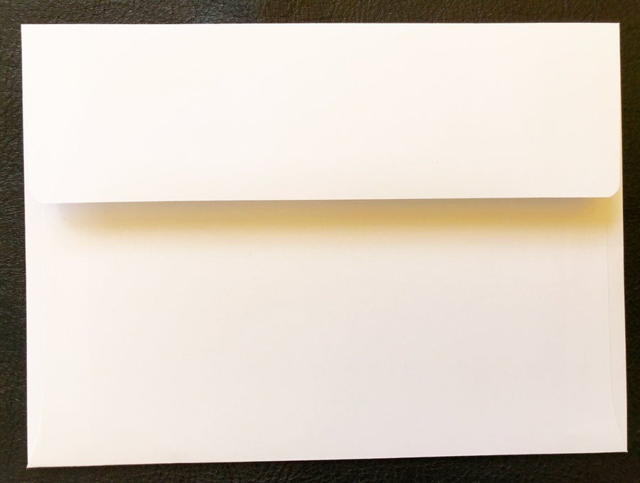 Waverly Hall A-7 70 lb. Square Flap Smooth Natural White (cream) Envelope Size: 7.25 x 5.25
