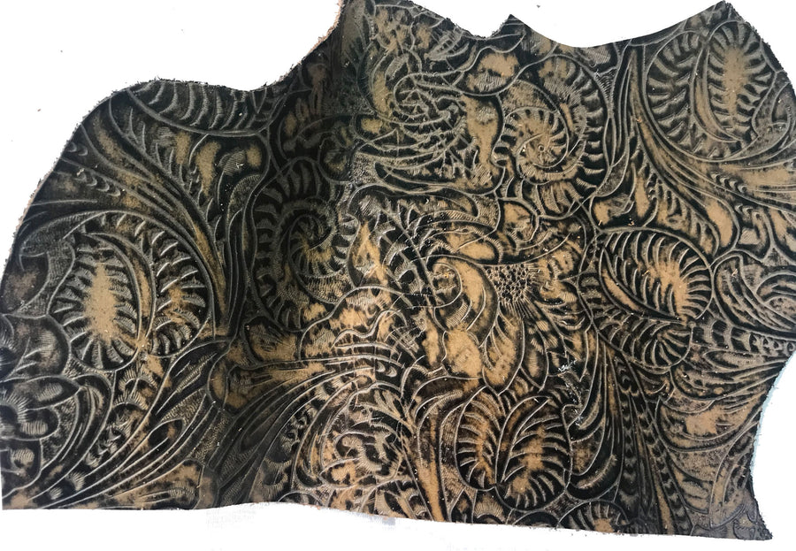 Embossed Leather Pieces - 1 lb. bag with 1-3 pieces per bag