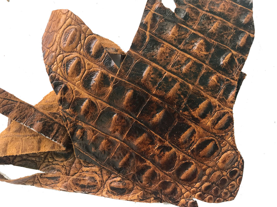 Embossed Leather Pieces - 1 lb. bag with 1-3 pieces per bag