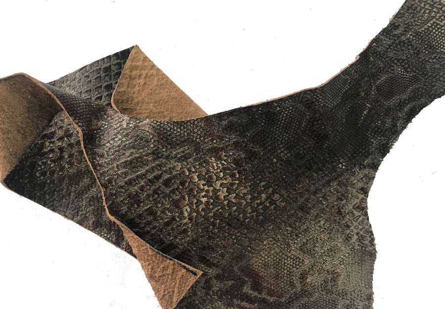 Embossed Leather Pieces - 1 lb. bag with 1-3 pieces per bag