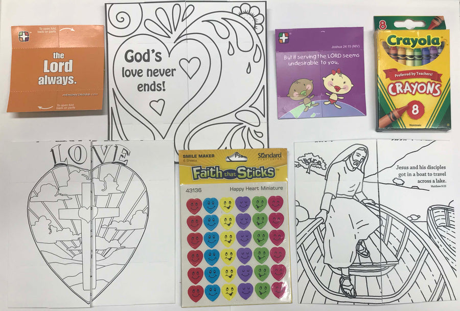 Jesus loves you encouragement pack - with crayons