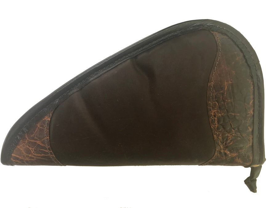 Pistol Holder Handmade in the USA Large Top-Grain Cow Leather. Size: 11 x 6"