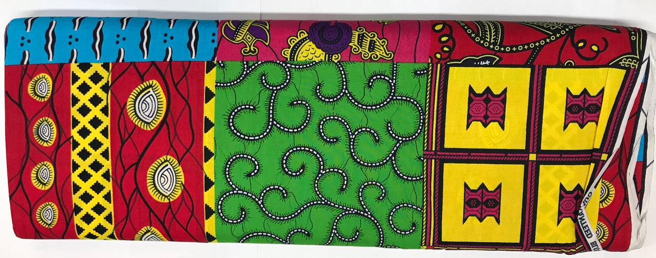 100% Cotton Fabric in bright colorful patterns