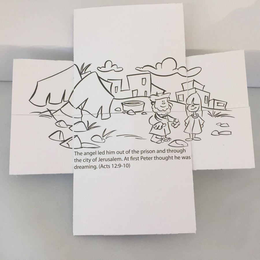 God frees Peter From Prison - 12/Pk Size: 6 x 6