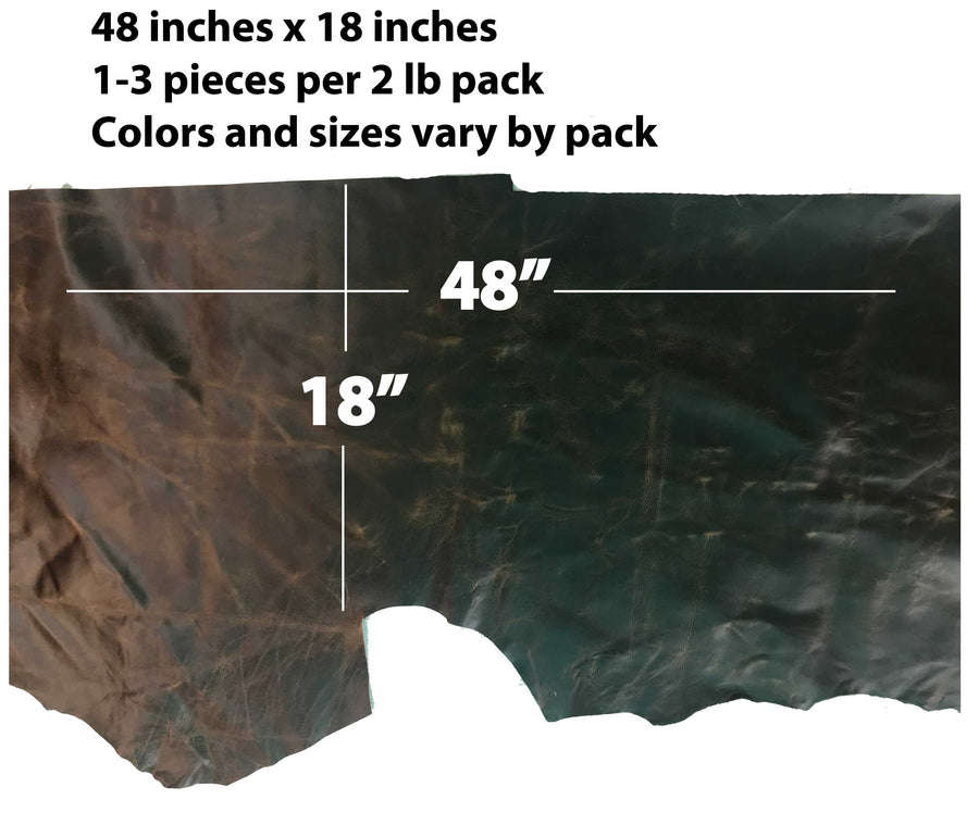 Premium Leather pieces - 2-4 pieces per pack - 2 lbs.