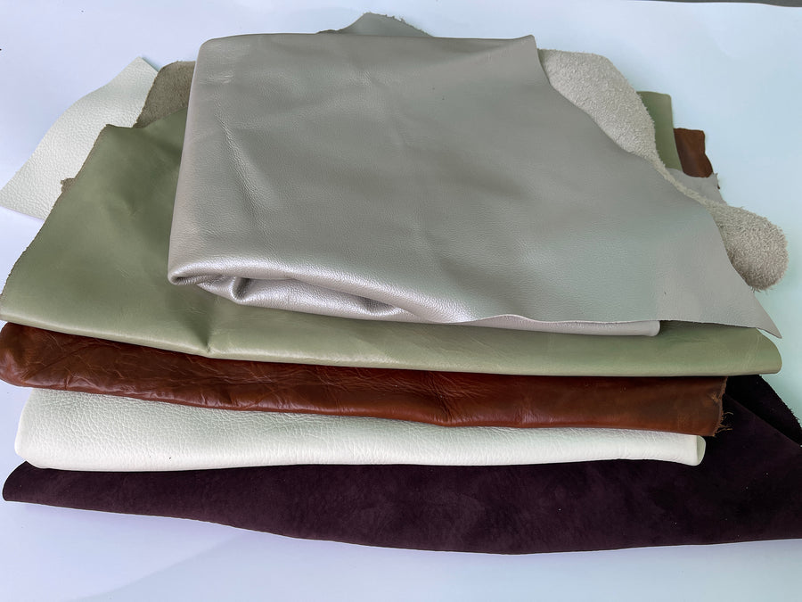 Leather Remnants - Multiple colors large pieces