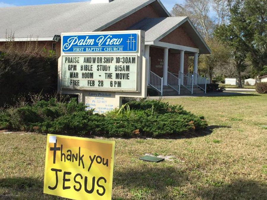 Thank You Jesus Christian Yard Sign
